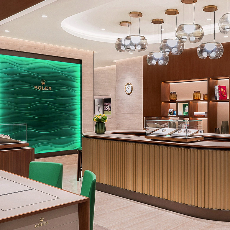 Interior view of Chang Ein Hong Rolex Retail Store in Brunei. - Chang Ein Hong