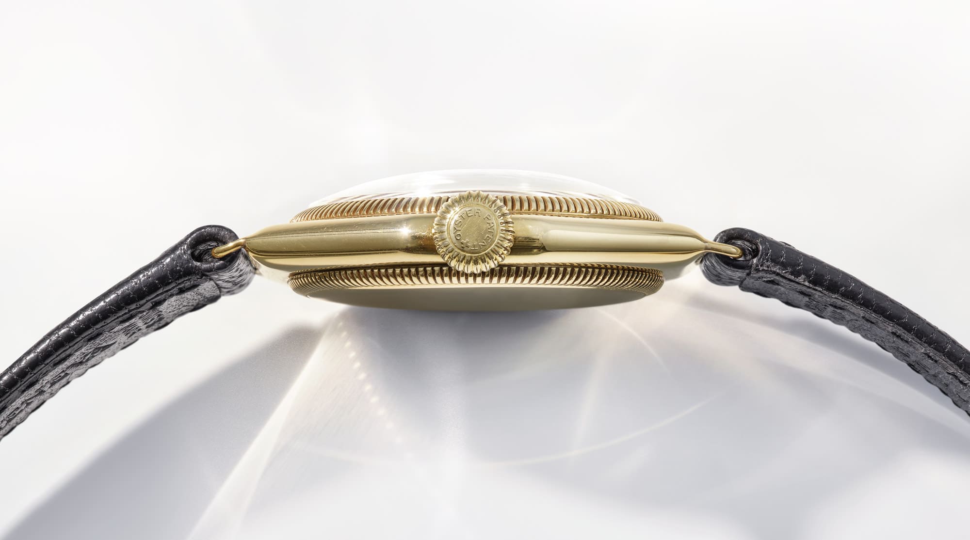 Close-up of the first Rolex Oyster octagonal watch from 1926 - Chang Ein Hong
