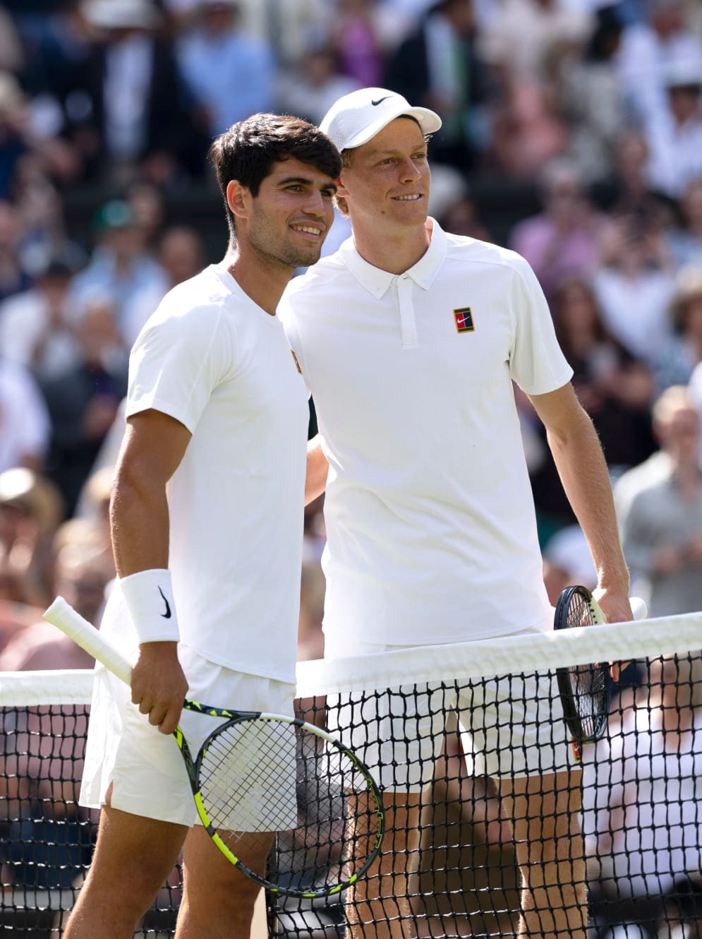 Tennis players Carlos Alcaraz and Jannik Sinner at Wimbledon - Chang Ein Hong