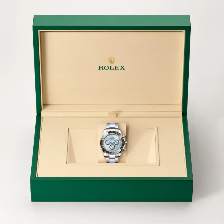 The The Rolex Cosmograph Daytona in platinum in the Rolex presentation box. - Chang Ein Hong