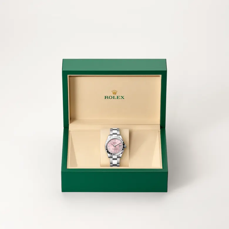 The The Rolex Datejust 31 in Oystersteel, white gold and diamonds in the Rolex presentation box. - Chang Ein Hong