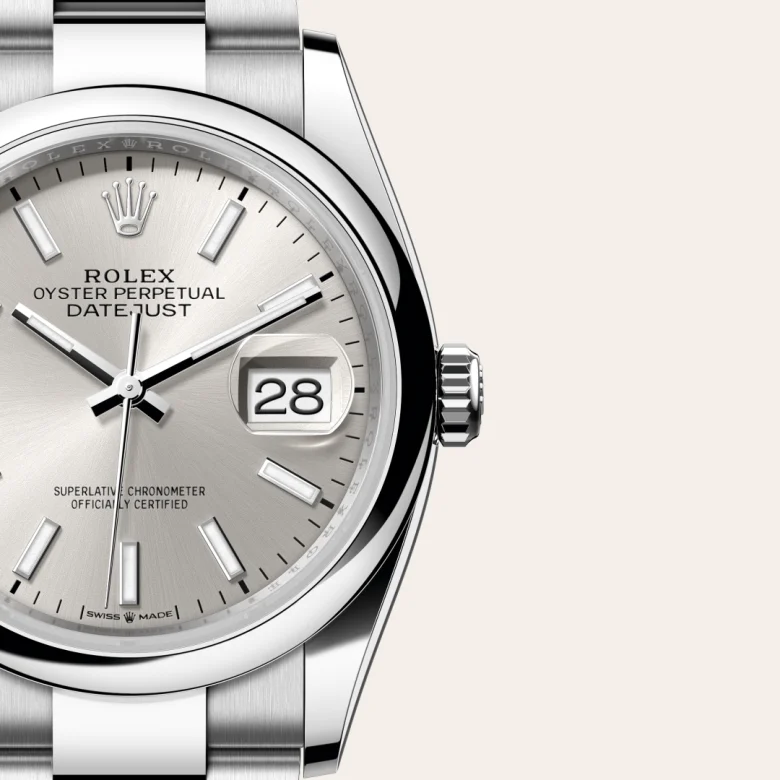 A close-up view of the The Rolex Datejust 36 in Oystersteel. - Chang Ein Hong