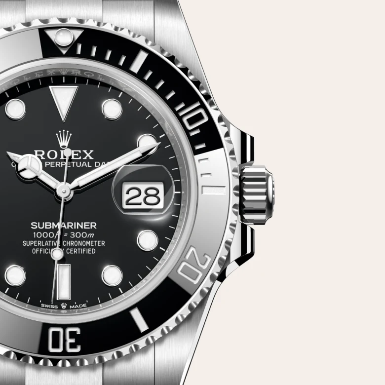 A close-up view of the The Rolex Submariner Date in Oystersteel. - Chang Ein Hong