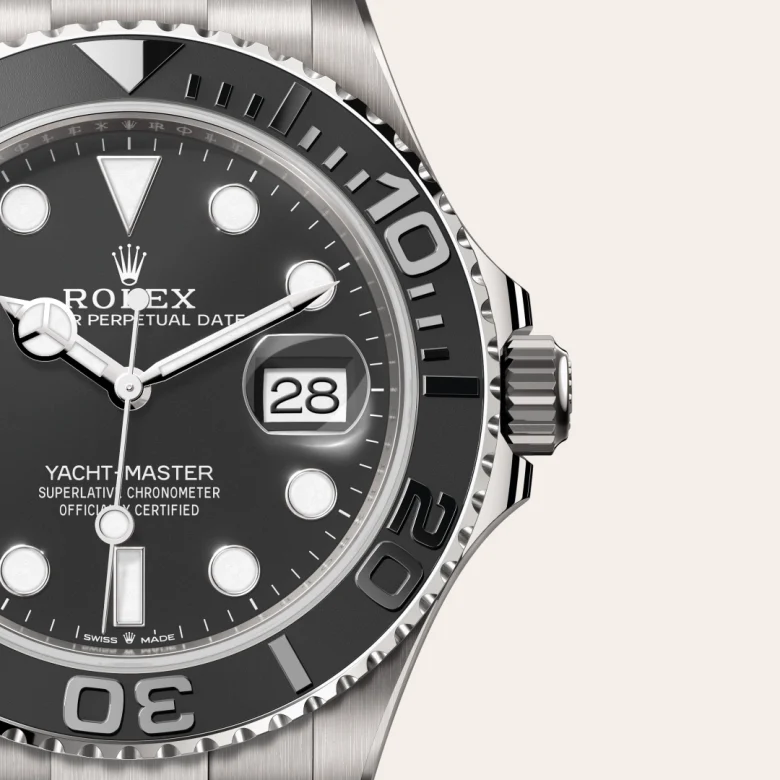 A close-up view of the The Rolex Yacht-Master 42 in RLX titanium. - Chang Ein Hong