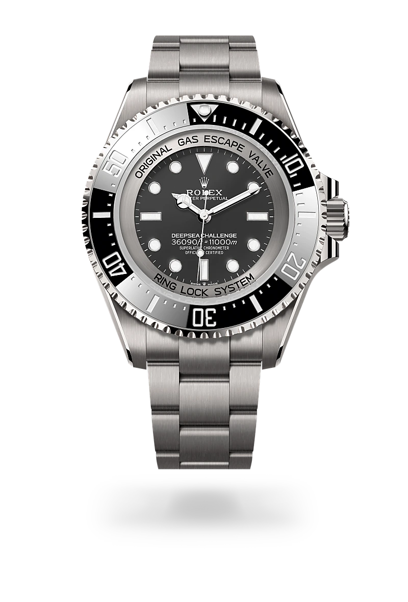Rolex Deepsea Challenge in RLX titanium with black dial, unidirectional rotatable black Cerachrom bezel, Ring Lock System and Oyster bracelet - Chang Ein Hong