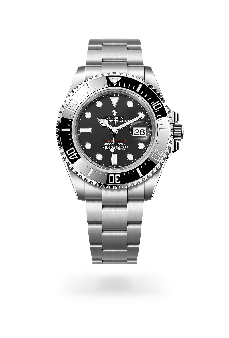 Rolex Sea-Dweller in Oystersteel with black dial, unidirectional rotatable black Cerachrom bezel and Oyster bracelet - Chang Ein Hong