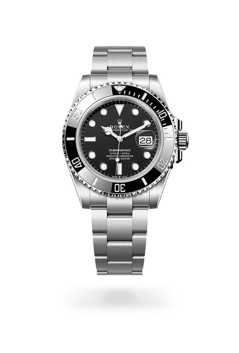 Rolex Submariner Date 41 mm in Oystersteel with black dial, unidirectional rotatable black Cerachrom bezel and Oyster bracelet - Chang Ein Hong