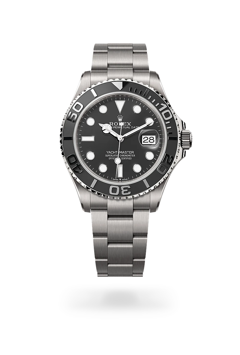Rolex Yacht-Master 42 in RLX titanium with black dial, bidirectional rotatable black Cerachrom bezel and Oyster bracelet - Chang Ein Hong