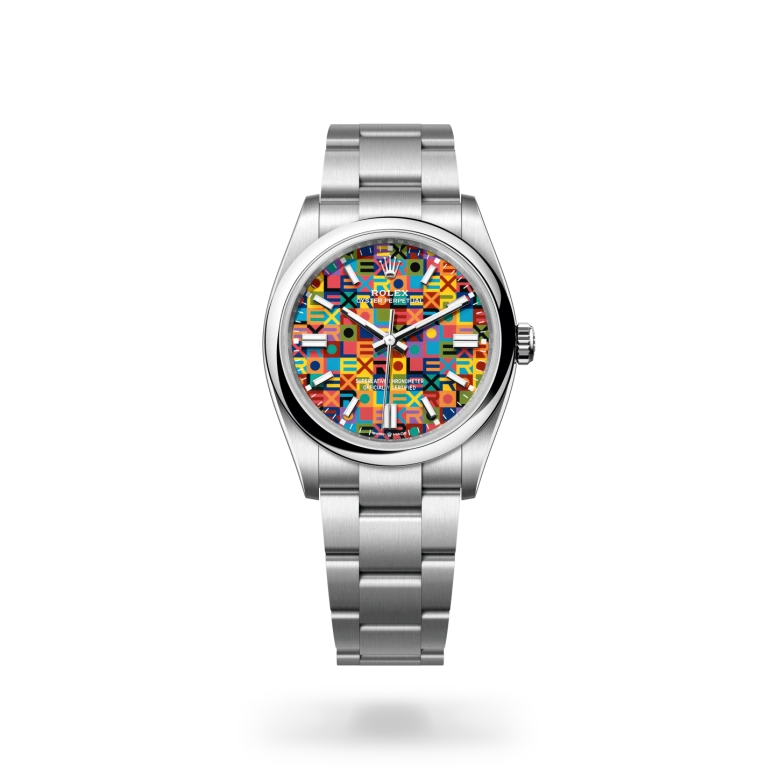 Rolex Oyster Perpetual 36 in Oystersteel with multicolour Celebration dial, domed bezel and Oyster bracelet - Chang Ein Hong