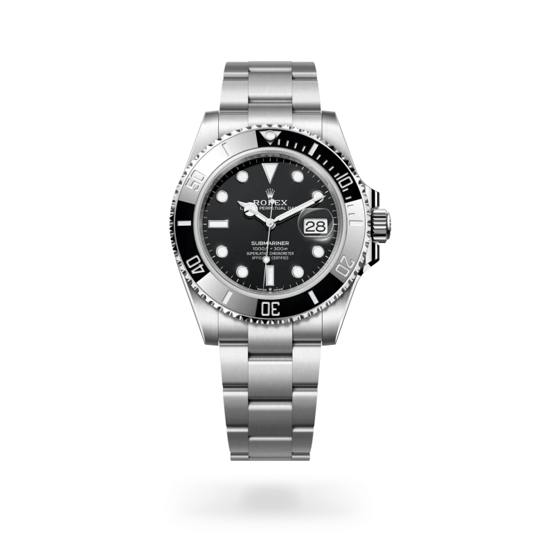 Rolex Submariner Date 41 mm in Oystersteel with black dial, unidirectional rotatable black Cerachrom bezel and Oyster bracelet - Chang Ein Hong