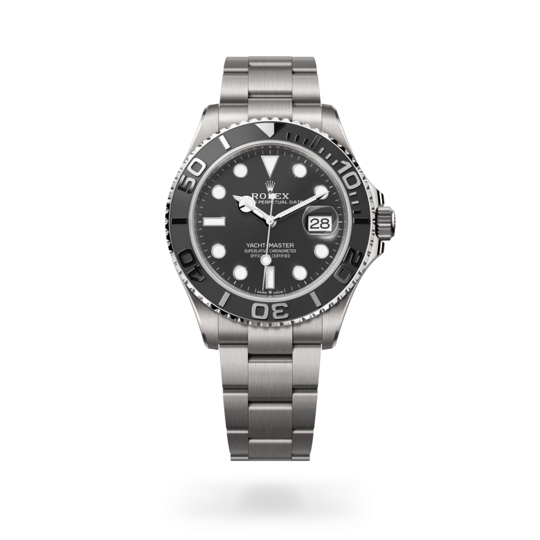 Rolex Yacht-Master 42 in RLX titanium with black dial, bidirectional rotatable black Cerachrom bezel and Oyster bracelet - Chang Ein Hong